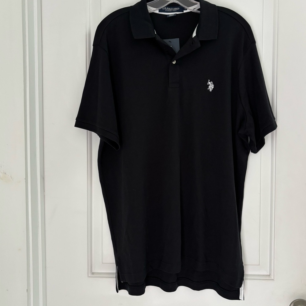 NET U.S. Polo Assn Black Luxury Feel Polo Shirt